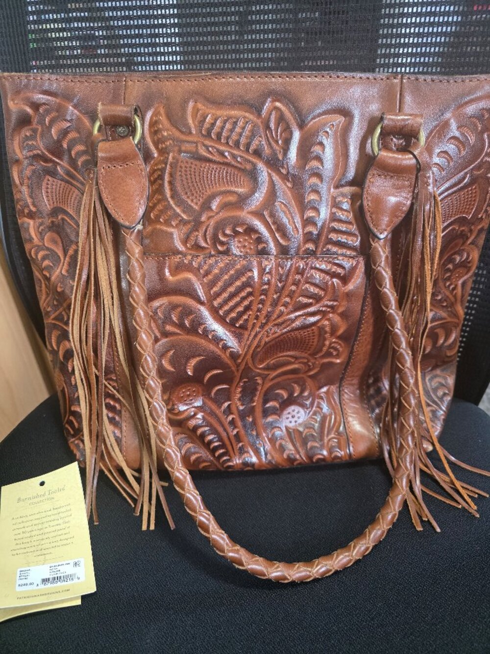 Patricia Nash Burnished Tooled Rena Tote